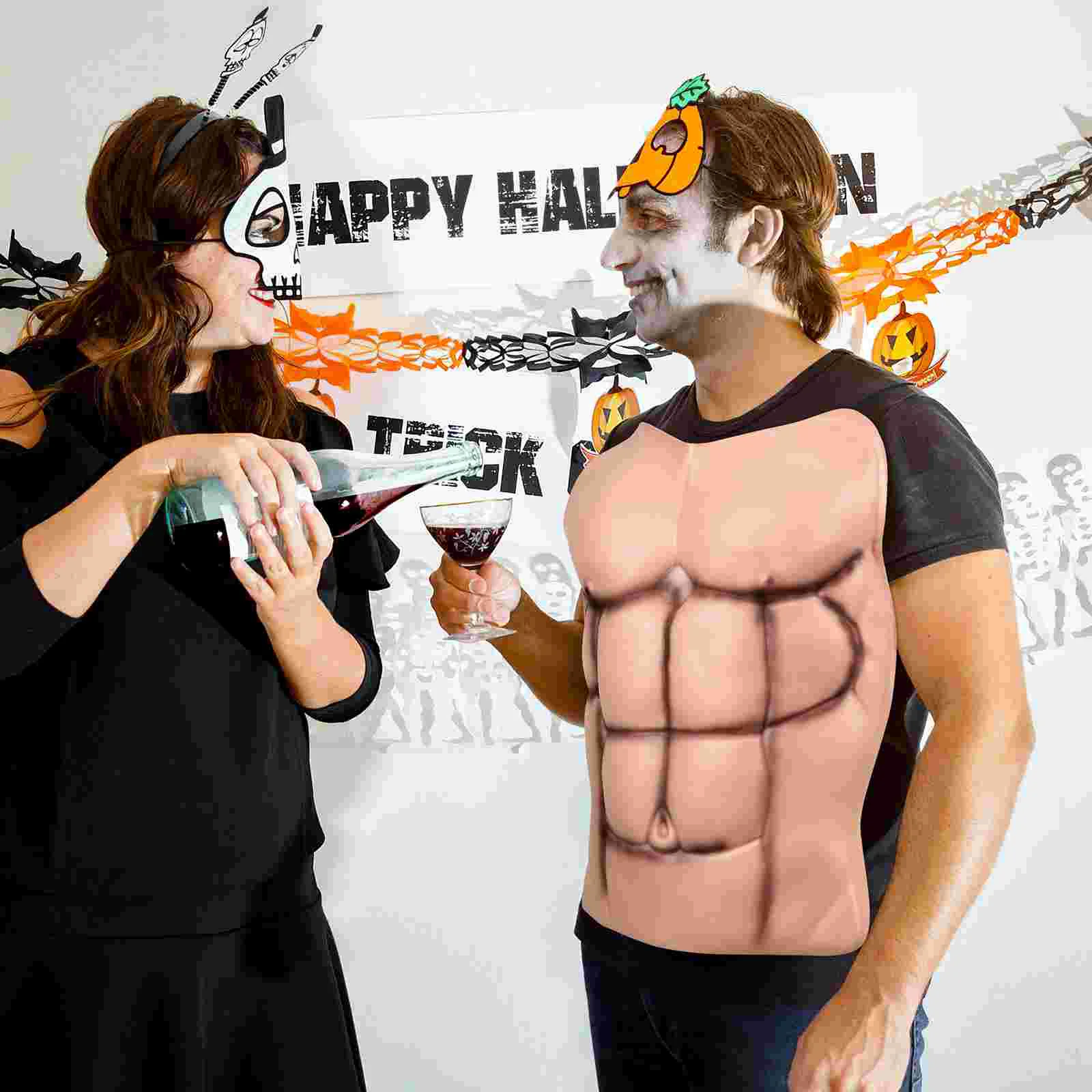 Halloween Funndy Cosplay Kleidung Fake Muscle Männer Bekleidung Künstliche Prop Outfits für Mann Halloween Kostüme