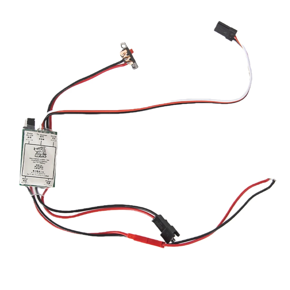 The New 16A Brushed ESC Speed Controller for WPL C14 C24 C34 C44 B14 B24 B16 B36 1/16 RC Car Upgrades Parts Accessories