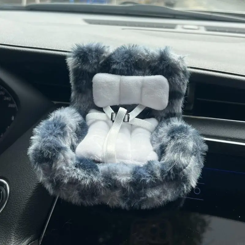 

Plush Doll Car With Soft Cushion Air Vent Clip Desk and Car Decoration Gift L8RB