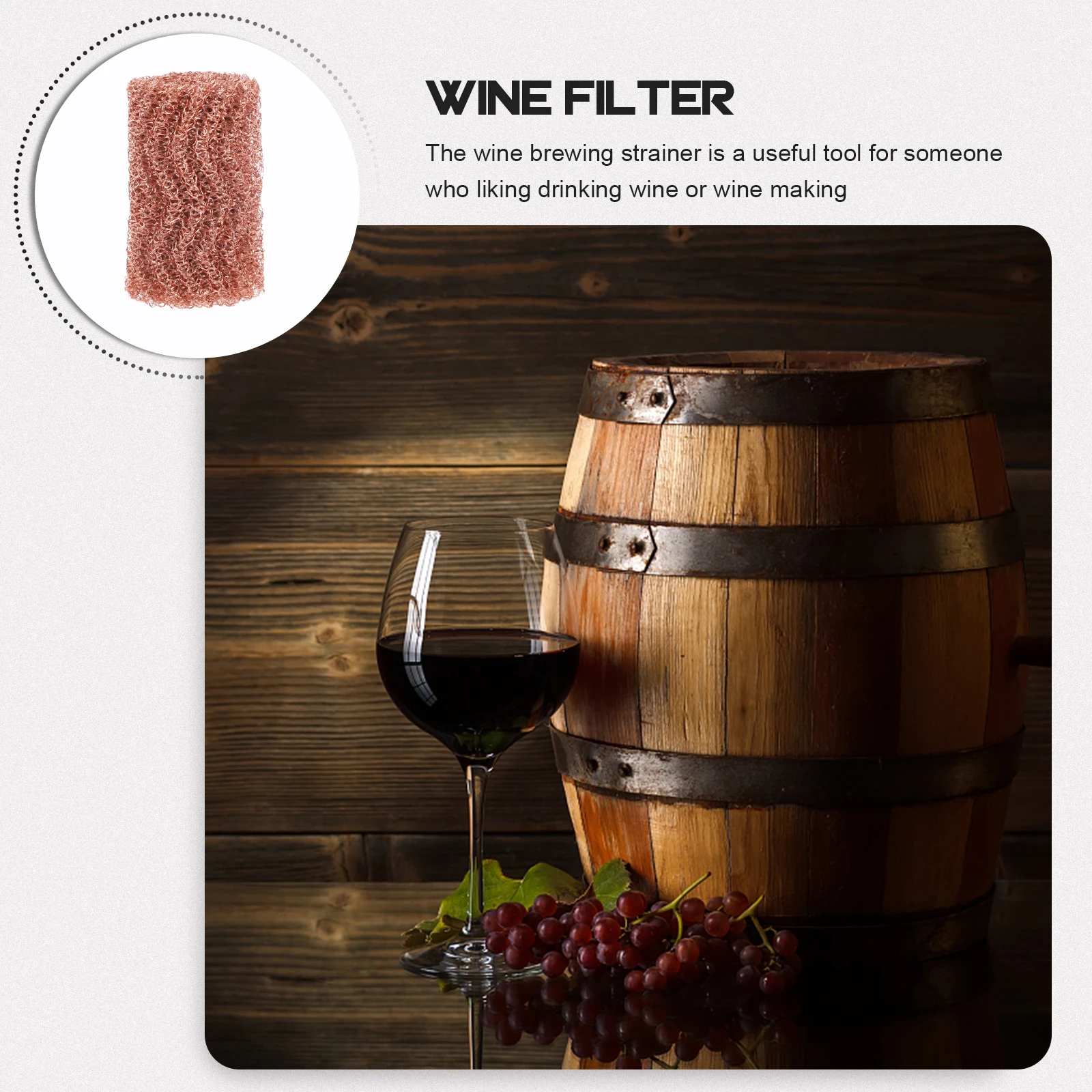 

Premium Brewing Filter Mesh Hop Strainer Fine Tea Strainer for Kitchen Copper Distillation Brew Filtering Tool