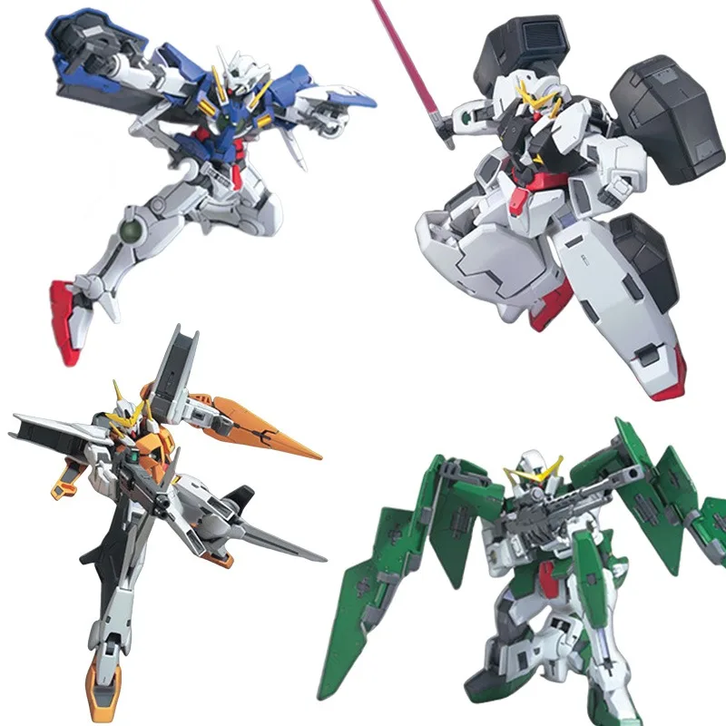 Bandai натуральная GUNDAM GN-001 EXIA GN-005 VIRTUE GN-002 DYNAMES GN-003 KYRIOS HG аниме фигурка в сборе модель игрушки для детей