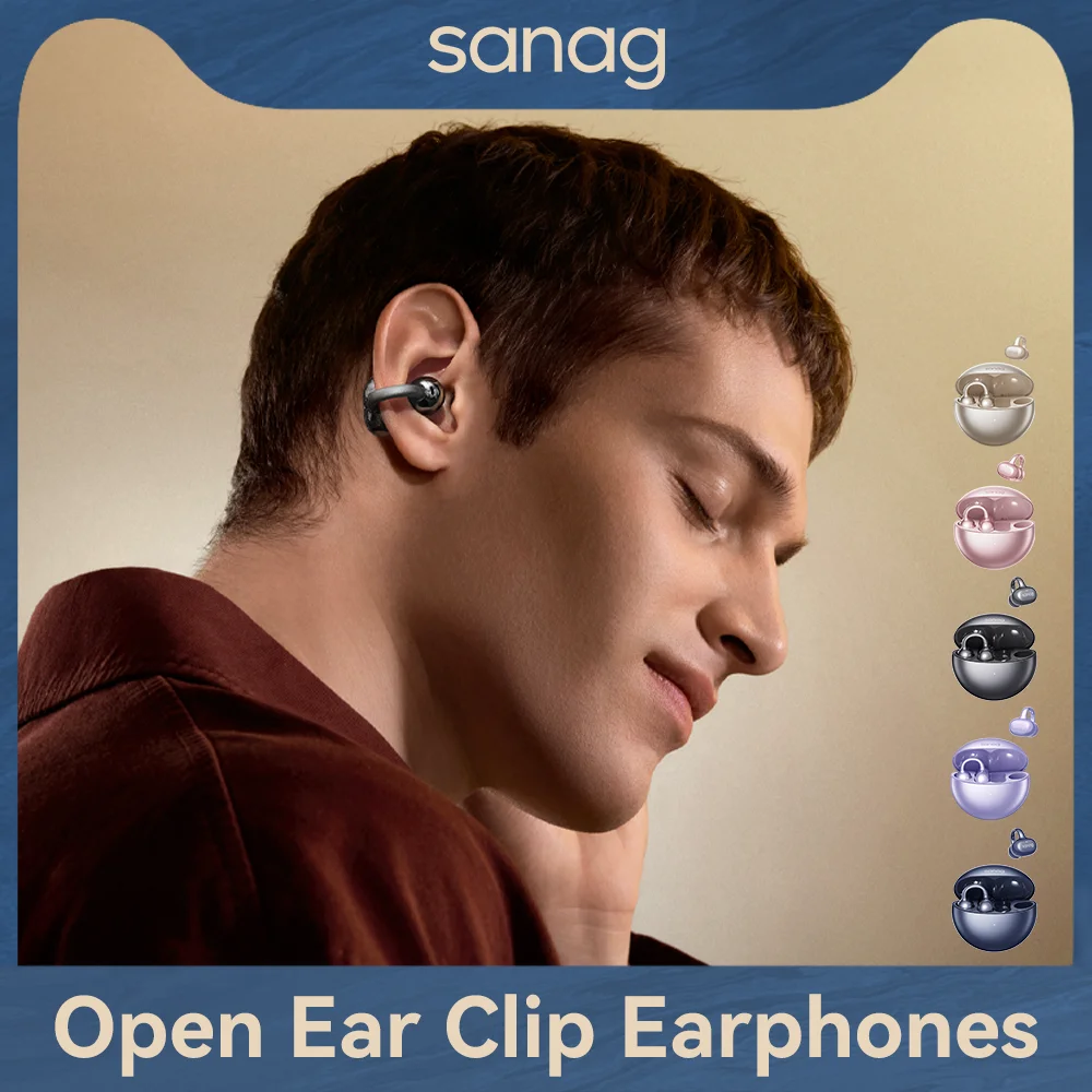 Sanag S6S Pro ثلاثية الأبعاد صوت ستيريو سماعات بلوتوث مفتوحة الأذن سماعة الرياضة اللاسلكية فلاش بيع سماعة اختيار APP التحكم ياربود
