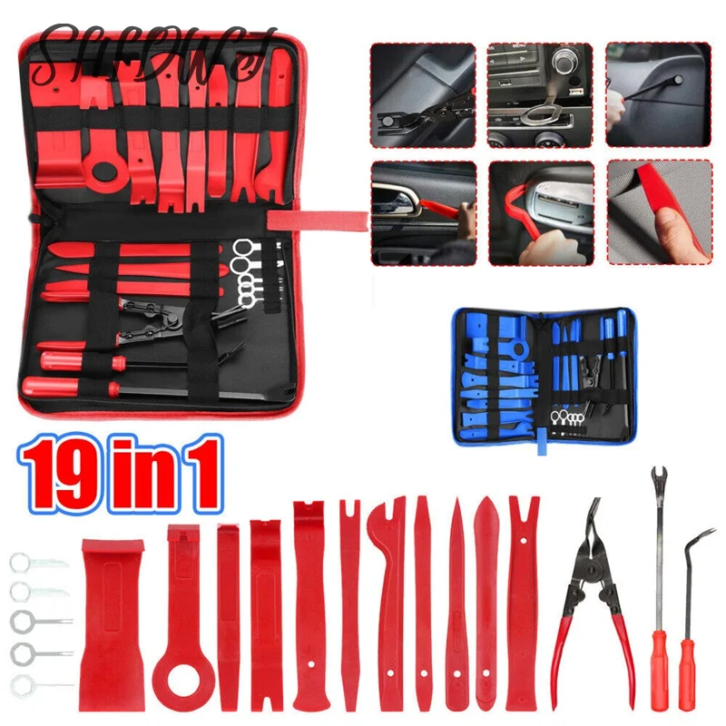 

Hand Pry Disassembly Tool Set Interior Door Clip Panel Trim Dashboard Removal Kit Auto Car Opening Repair Tool Key Wrench Set