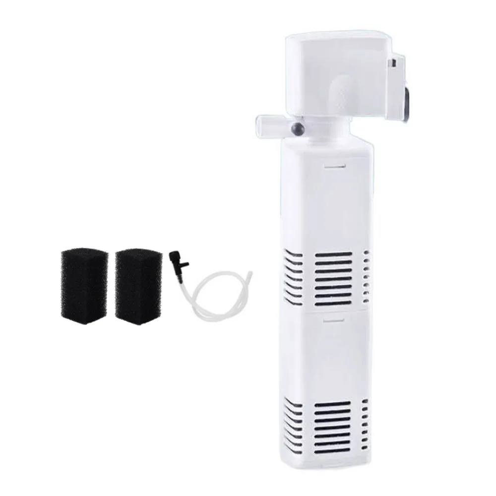 

Wall Mount Aquarium Internal Filter Suction Cup Plastic Submersible Pump with Sponge and Air Tube Silent Fish Tank Filters