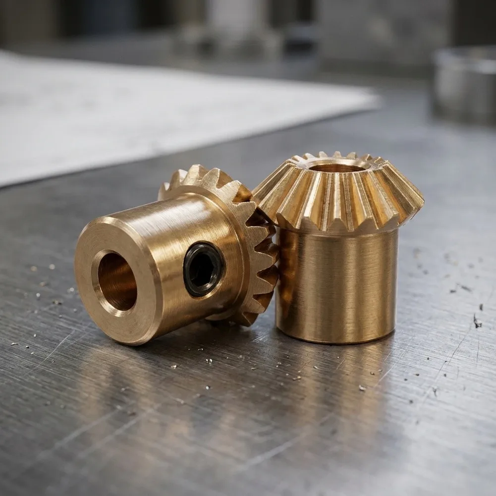 Brass Bevel Gear 0.5 Module 18 Tooth 3-Hole 3mm Shaft Diameter 90 Degree Drive Gear for Hobby and Lab Equipment
