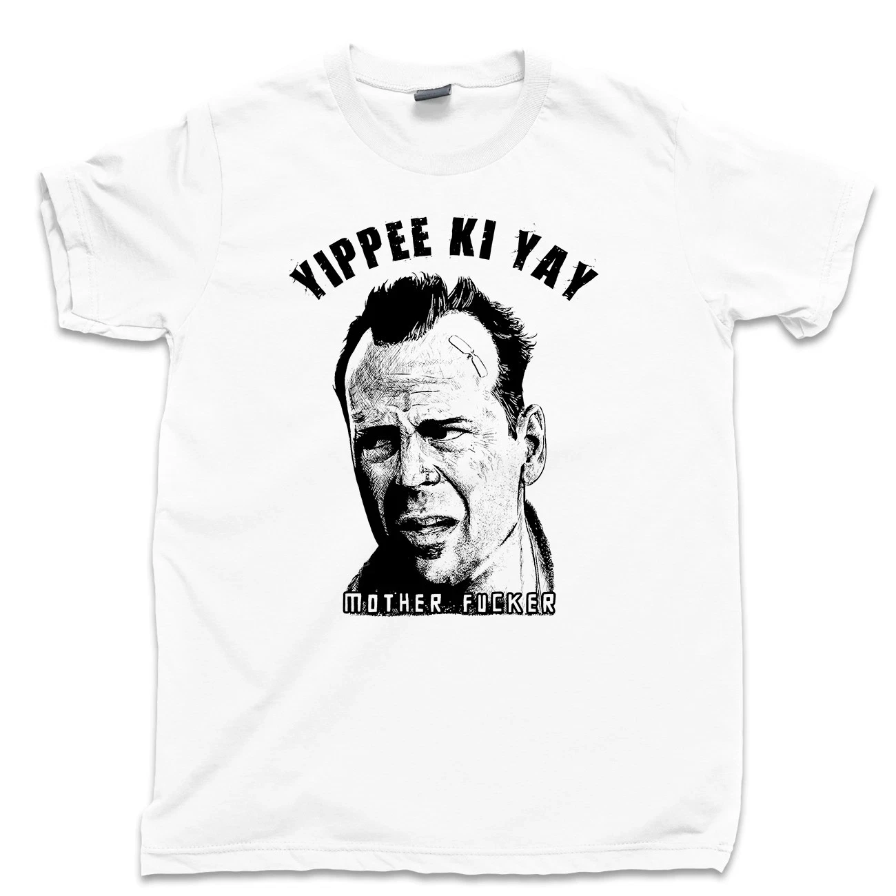 Yay! Bastard T-shirt a Die Hard movie T-shirt featuring Bruce Willis as John McKellen pure cotton all-season streetwear shirt