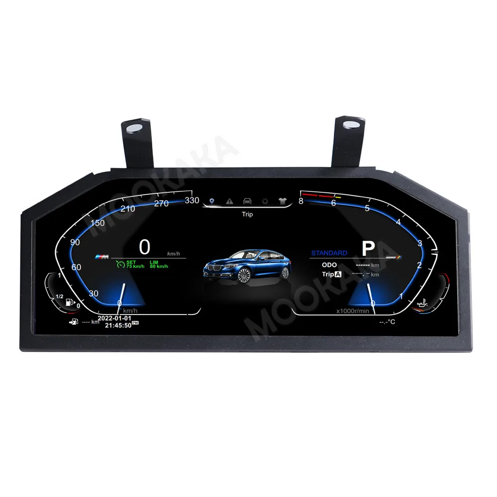 12.3Inch Screen Car Digital Cluster Instrument Cockpit For BMW E60/E61 CIC/CCC System 2003-2009 LCD Center Speedmeters Dashboard