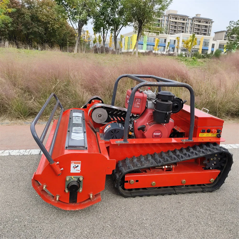 Cortacésped diésel de alta potencia de 800mm para jardín doméstico, inalámbrico de cuatro tiempos, diseño de control remoto de grado industrial de 24V, adecuado