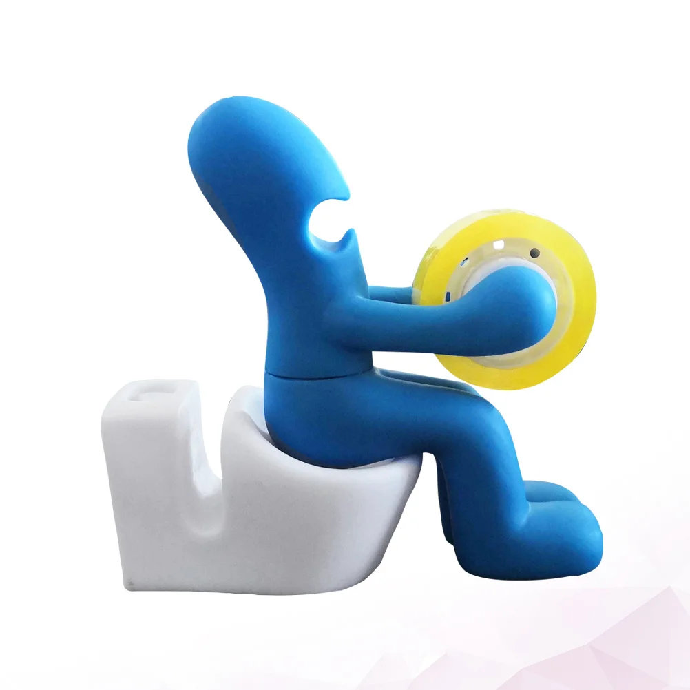

Toilet-Shaped Tape Dispenser Creative Stationery Masking Tape Cutter Holder For Office School Supplies Organizer