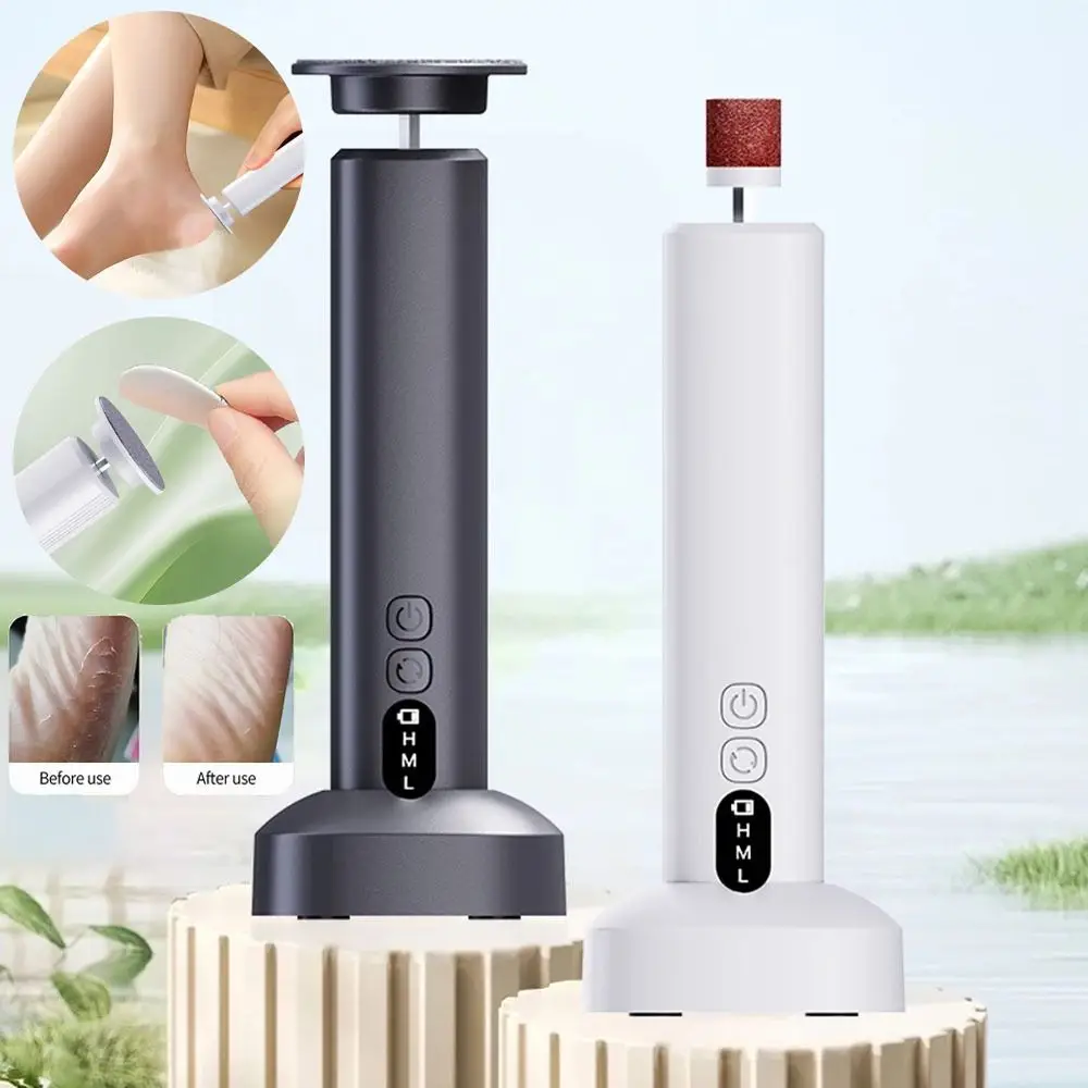 

6-Speed Electric Foot Grinder Adjustable Replacement Sandpaper Dead Skin Pedicure Tool Nail File Head Screen Display