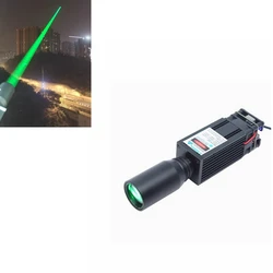 Módulo laser verde de alta potência, feixe grosso, lâmpada de paisagem PWM, condução do pássaro, 520nm, 3W, 12V