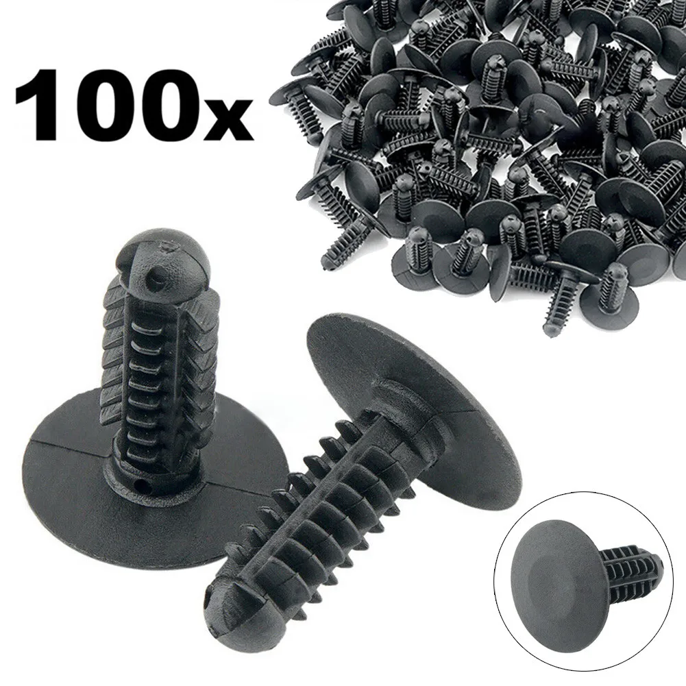 Ersetzt Verschluss Auto Clips dunkel grau Tannenbaum Teile Kunststoff Ersatz 100 stücke 18mm Kopf 8mm Loch Zubehör langlebig