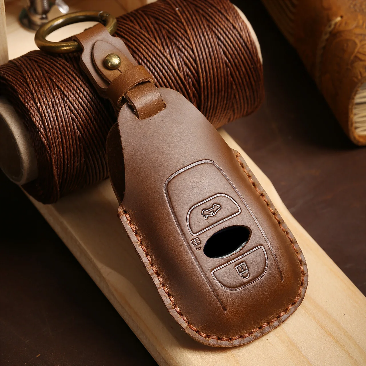 Leather Car Key Cover for Subaru Legacy XV Forester Outback BRZ SIT Accessories Auto Remote Key Shell Case Protector Covers