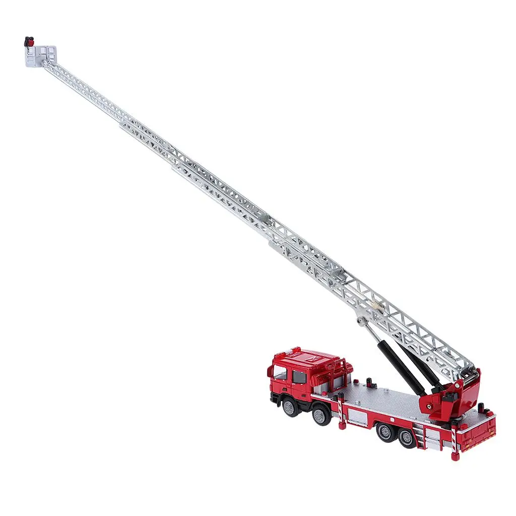 MagiDeal 1:50 Diecast Fire Ladderบันไดรถบรรทุกเด็กเด็ก