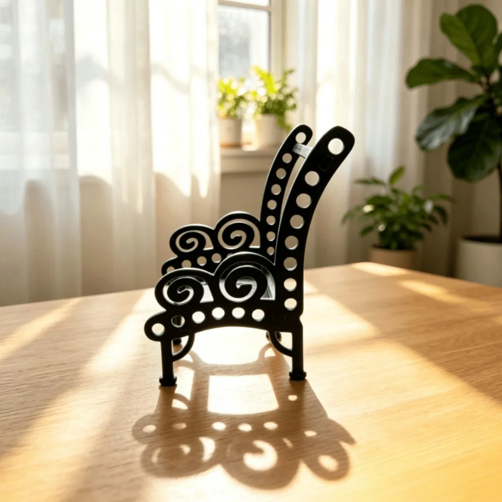 3D Printing Bench-Shaped Pencil Holder Self-Assembly Required Fun Style Chair-Style Pencil Holder Plastic Stationery Holder