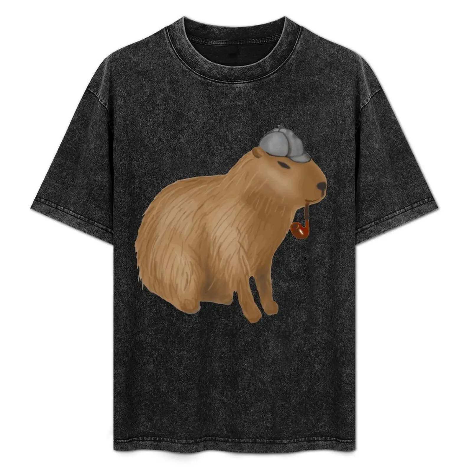 

Sherlock capybara T-Shirt Breathable Workout Short Sleeve Top