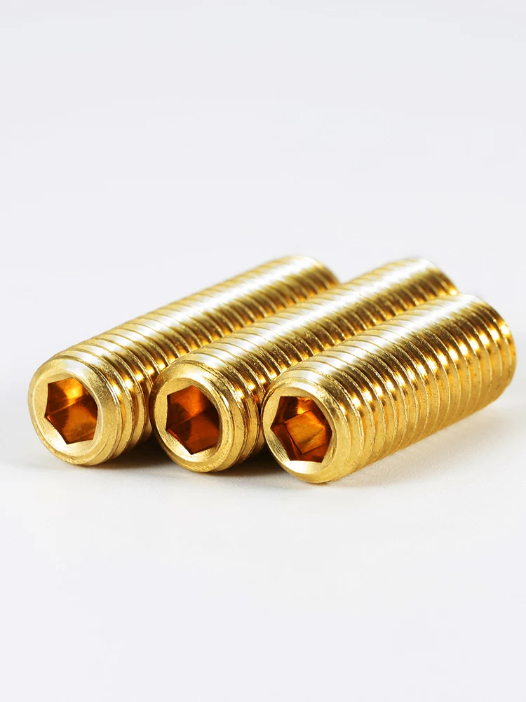 2 ~ 30 buah kuningan Allen Cup Point Set sekrup M3 M4 M5 M6 M8 M10 tembaga Hex Hexagon soket Grub Set sekrup baut DIN916