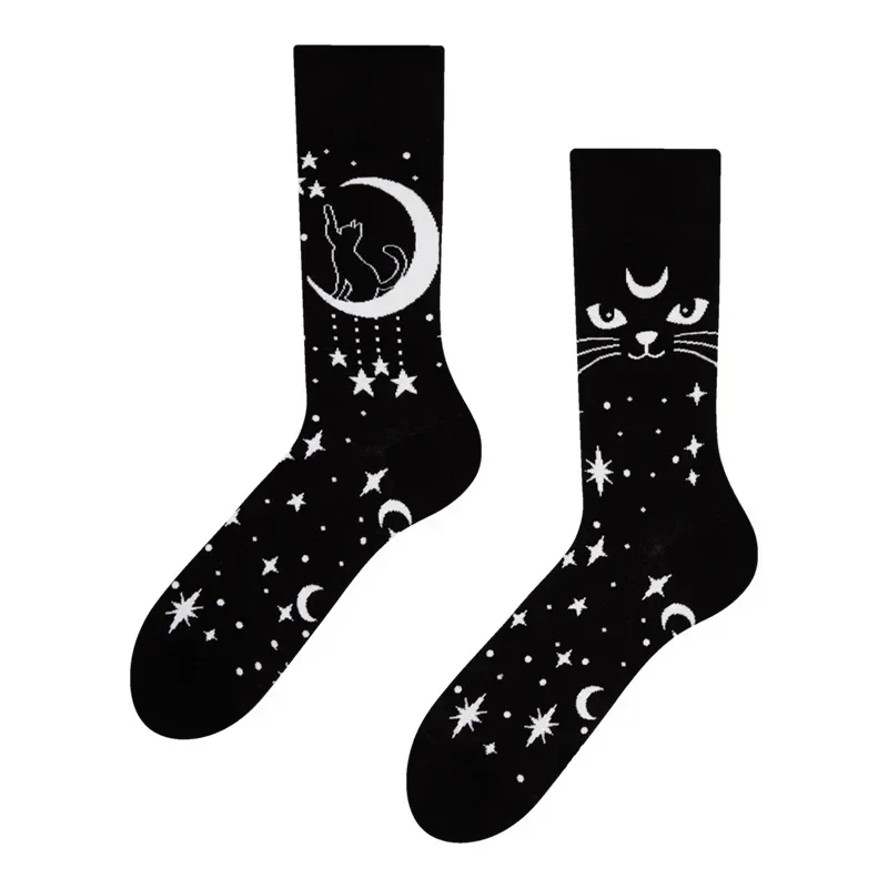 3pcs New Arrival Ins Animal Fun Jacquard Socks for Men/Women AB Style Swallow Socks Couple Mid-tube Cotton Socks Streetwear