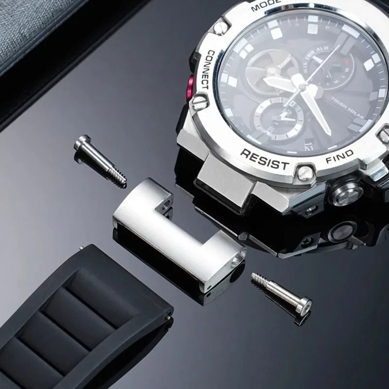 Разъем для часов серии G-SHOCK Casio GST-B100 GST-210/W300/S100/1110, подходит для резинового кожаного ремешка, адаптера из нержавеющей стали