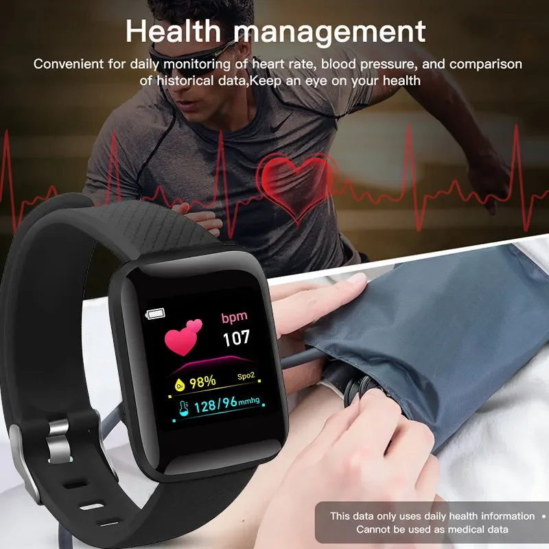 Smart Watch Men Women Heart Rate Blood Pressure Monitor Fitness Children Kids Smartwatch Smart Bracelet for Android IOS Relogio