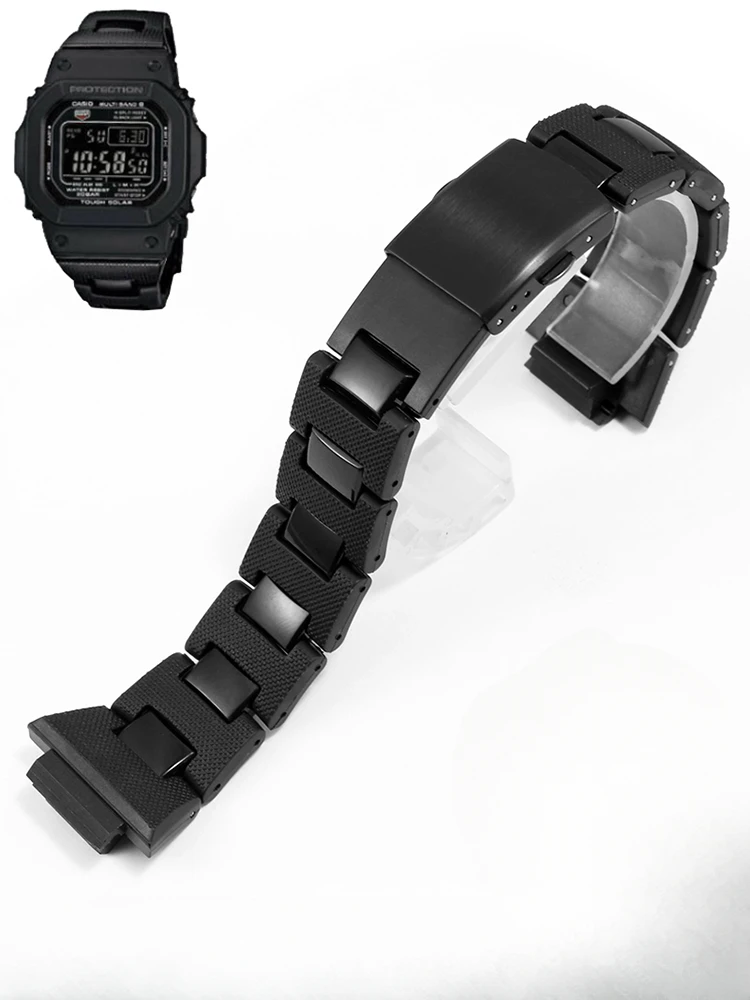 

Small Square Plastic Steel Outdoor High Quality Watchbands for Casio DW-6900 9600 5600 GW-M5610 B5600 16mm Black Accessories