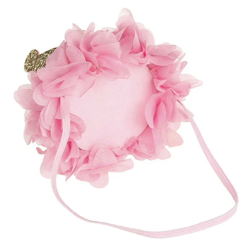 New Pink Flower Birthday Hat Princess Baby Girl Hats 1 2  Year  Mini Headband Party Cap For Baby Shower  Birthday Decorations