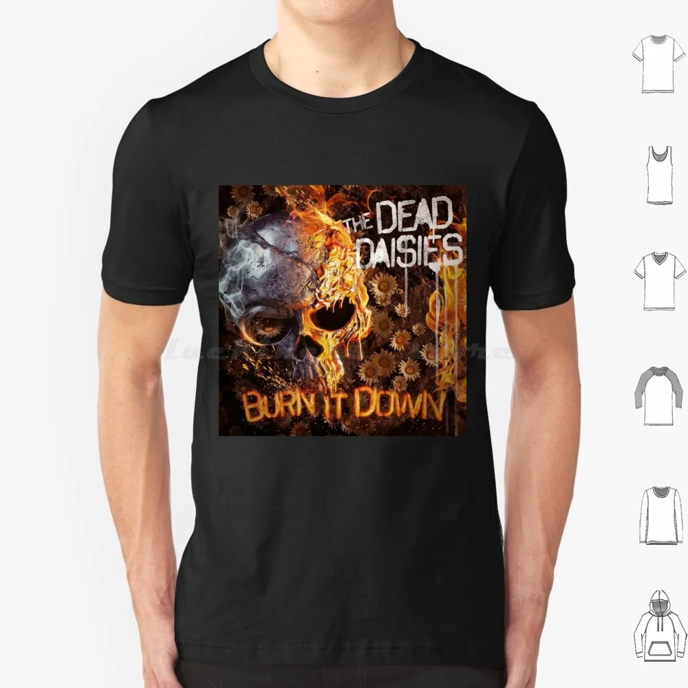 Camiseta The Dead Daisies Burn It Down talla grande 100% algodón The Dead Daisies Burn It Down
