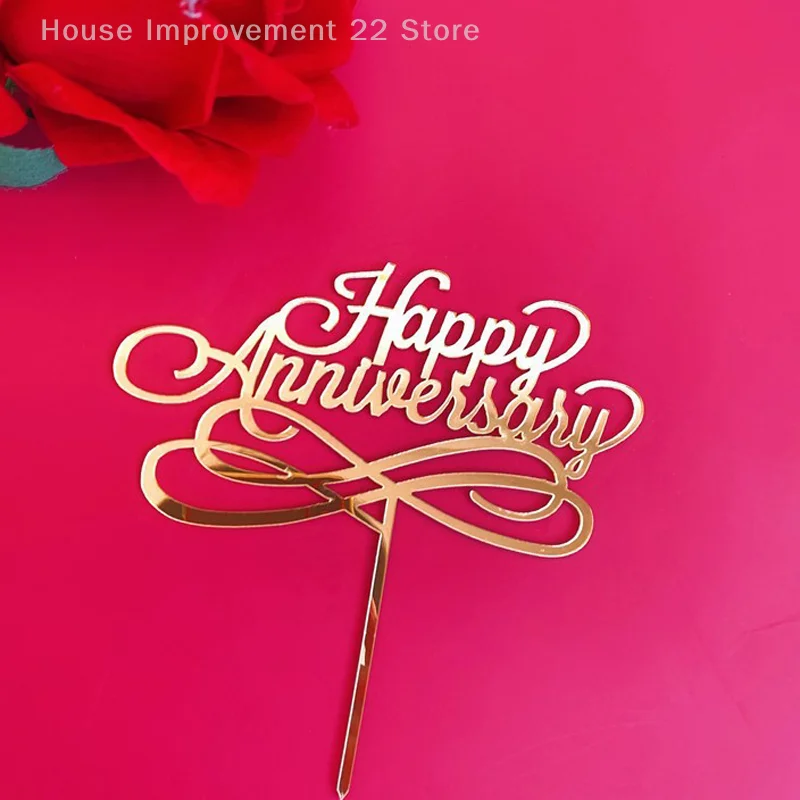 1 pçs dia dos namorados aniversário de casamento casal festa acrílico carta bolo plugin diy cozimento pastelaria sobremesa decoração