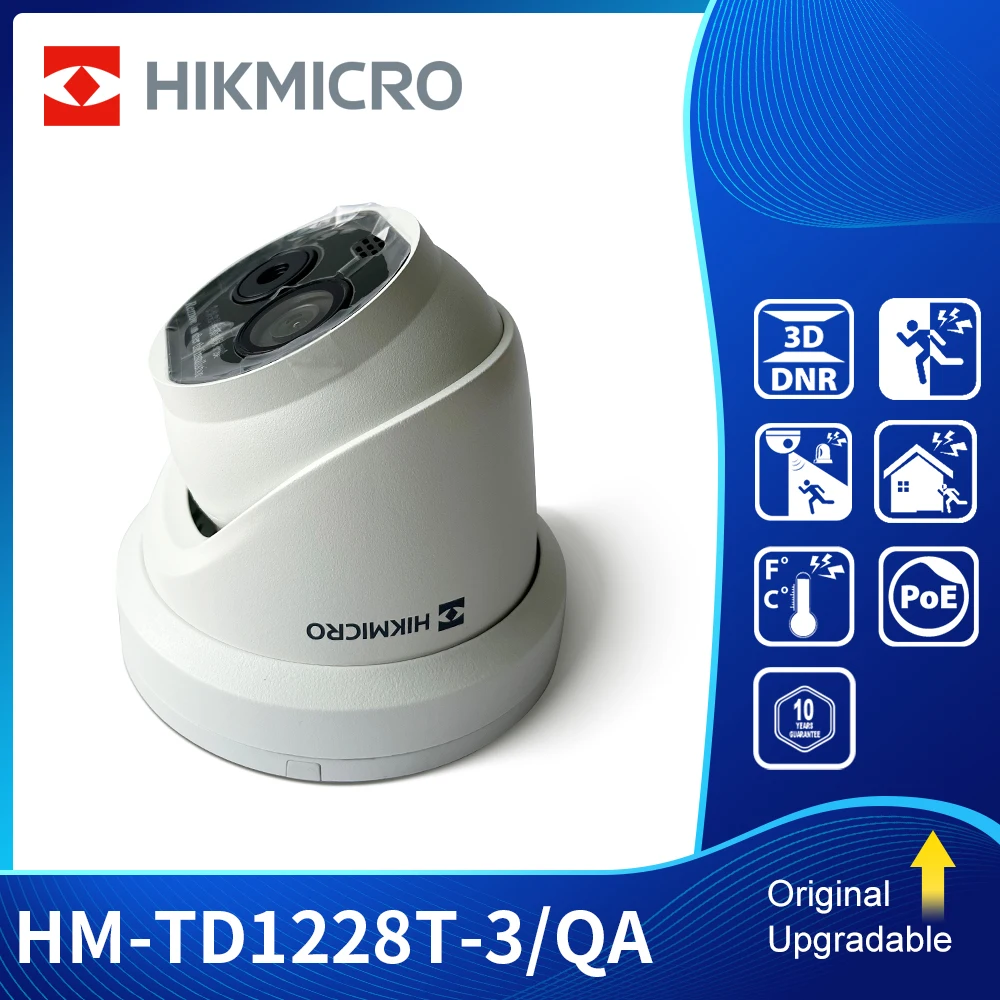 

Hik HM-TD1228T-3/QA Thermal Camera Bi-spectrum Thermography Turret POE Smoking Detection 15m IR Replace DS-2TD1228T-3/QA