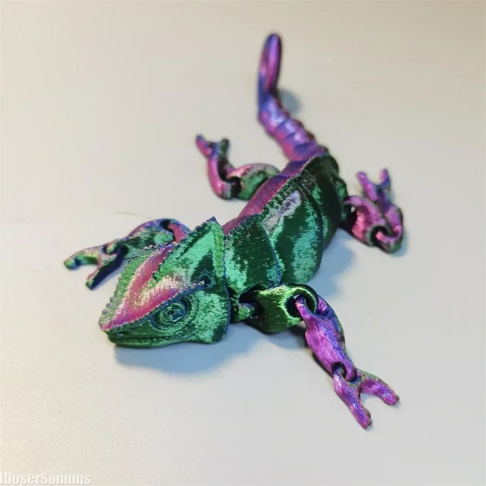 3D Printed Integrated Lizard Joint Movable Creative Toys Home Desktop Ornaments Animal Toys Home Creative Tabletop Ornaments