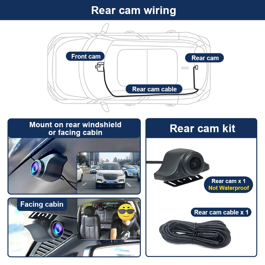 HESHECAM OEM Style 4K UHD Dash Cam for VW Passat B8 2016-2023, Car DVR with WiFi APP Control, Plug & Play No Wires, Wide Angle - Image 6