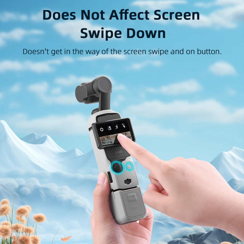 BRDRC Silikonowy pokrowiec na kamerę gimbalową DJI Osmo Pocket 3 Miękki futerał ochronny na obiektyw Pocket 3 Akcesorium do kamery — zdjęcie produktu 4