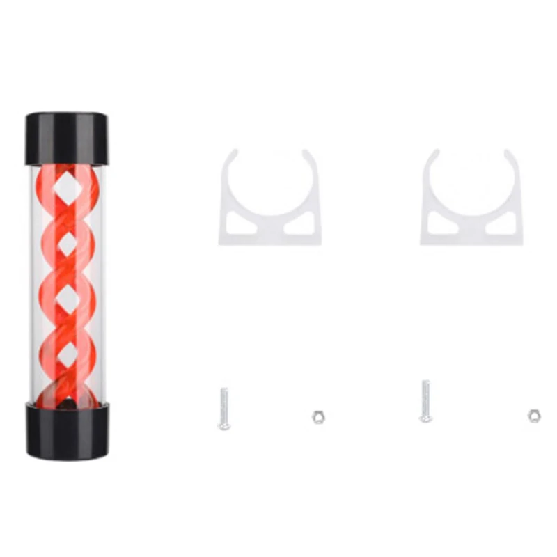 

New 200mm Water Cooling PC Water Tank Computer Water Cooling Tank with G1/4 Thread for PC Computer Cooler Accessory(Red)