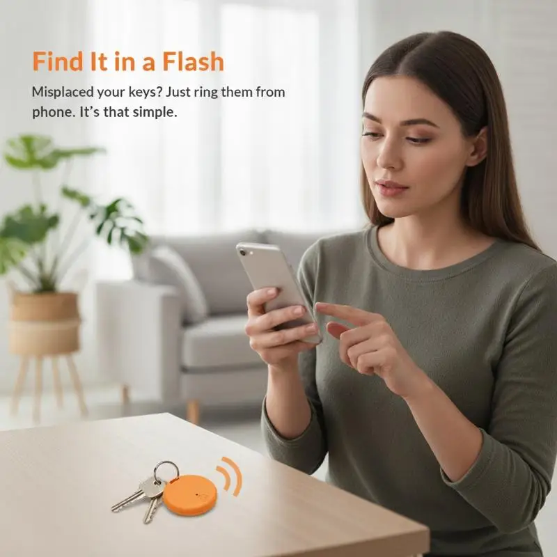 GPS Smart Tracker Tag Bluetooth Anti-Lost Locator Phone Key Pet Finder for Elderly Kids Wallet Luggage Daily Use