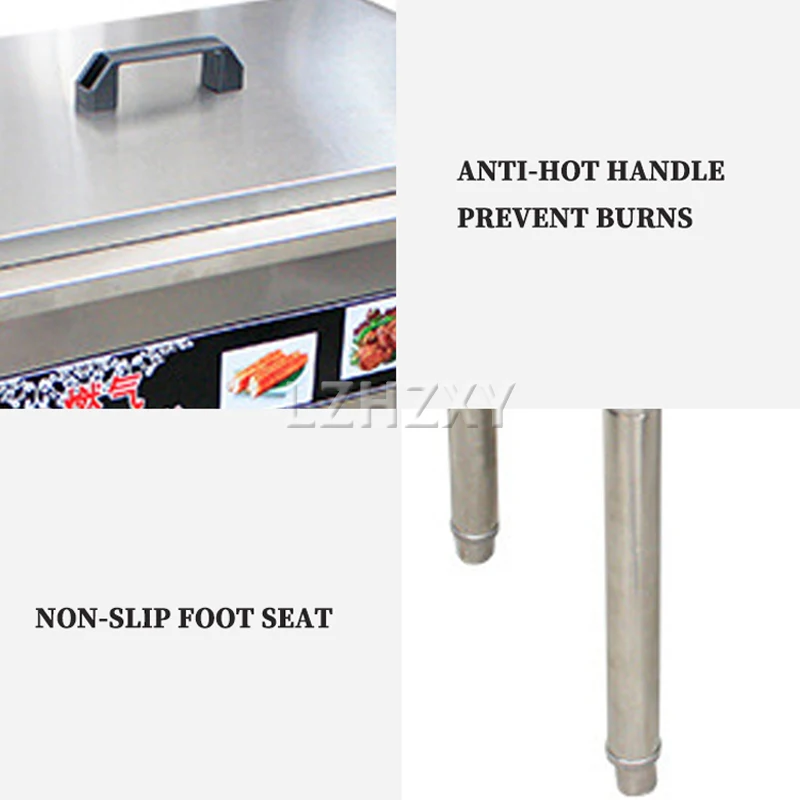 Gas Commercial Fryer Single Tank 35L Large-capacity Fried Machine Chicken Wings Fast-Heating Snack Deep Fryer