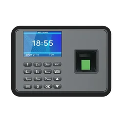 Office Intelligent Password Attendance Machine Biometric Fingerprint Employee Checking-in Recorder DC 5V Time Attendance Clock