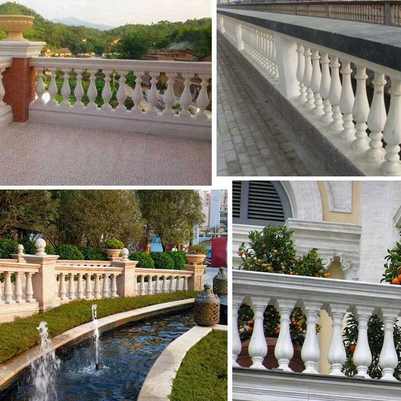 3Set 60X14cm Roman Column Mold Balcony Garden Pool Fence Cement Railing Plaster Concrete Mold Column Mold