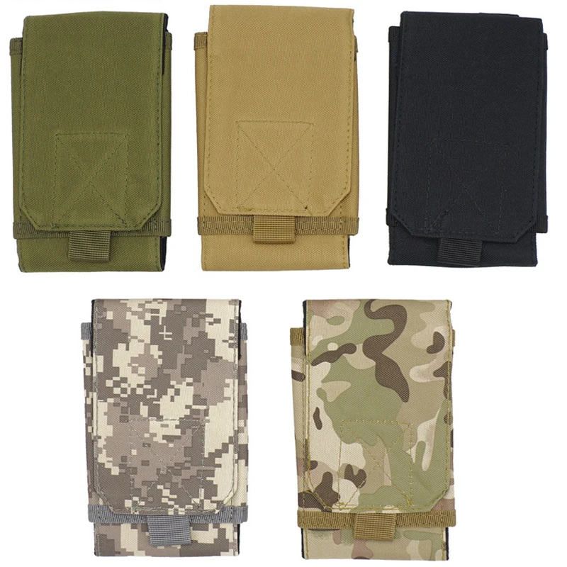 Tas kantong sabuk Camo taktis militer, pak telepon tas Molle kantong sabuk Kemah saku tas pinggang tas saku untuk berburu