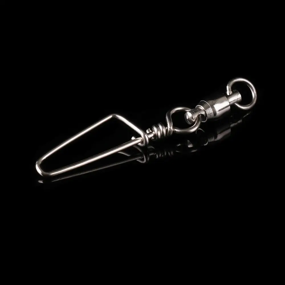 5/10 قطعة موصل الصيد المفاجئة مع حجم الدبوس 0 #   إلى 8 #   الفولاذ المقاوم للصدأ الصلبة حلقة المتداول قطب الثقيلة الكرة تحمل برميل