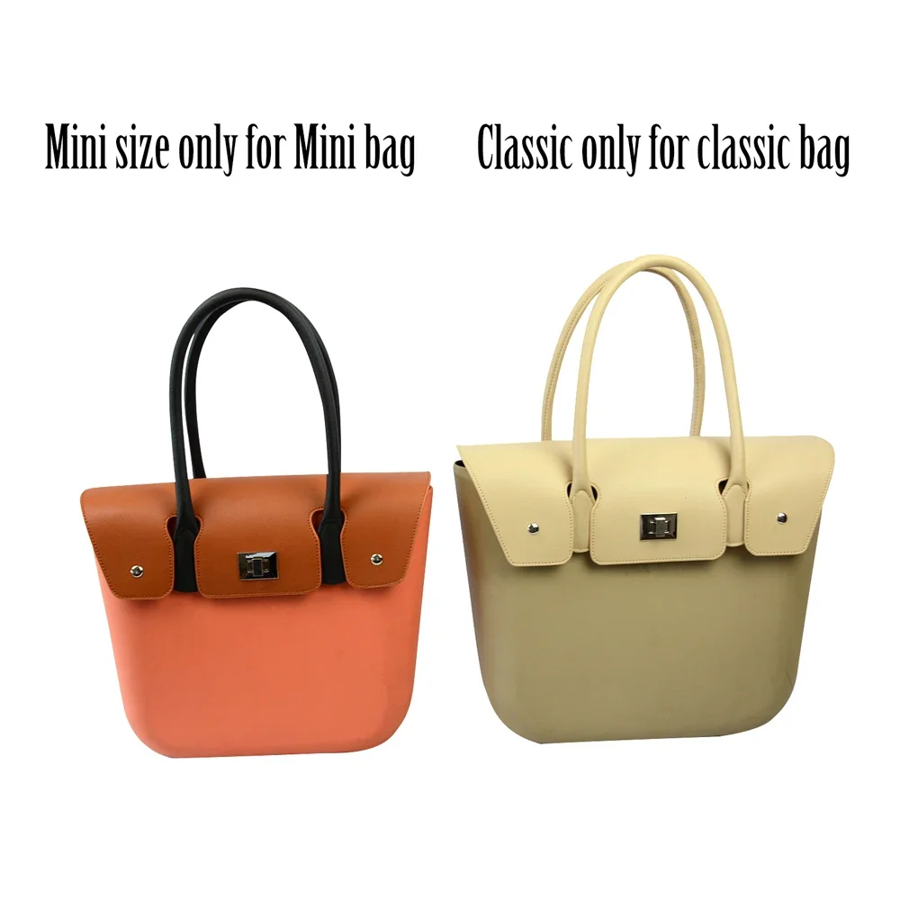 2022 New Faux Leather PU Flap Cover with Cuboid Button for Obag Classic Mini O bag Summer Spring Women Girl handbags Totes