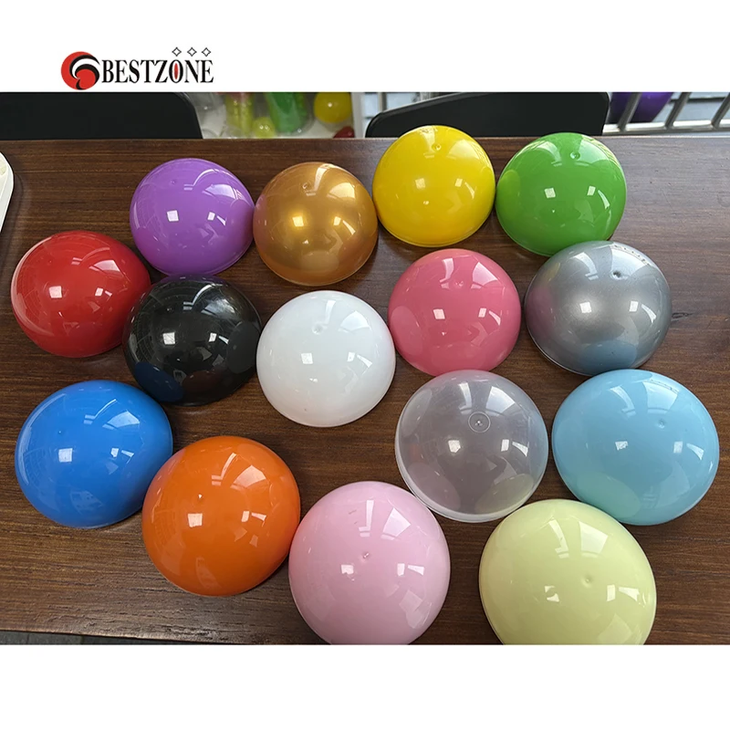 20Pcs Or 10Pcs 100MM Toy Capsule Transparent Colorful Plastic PP Open Balls Eggshell Empty Container Vending Machine 4-inch