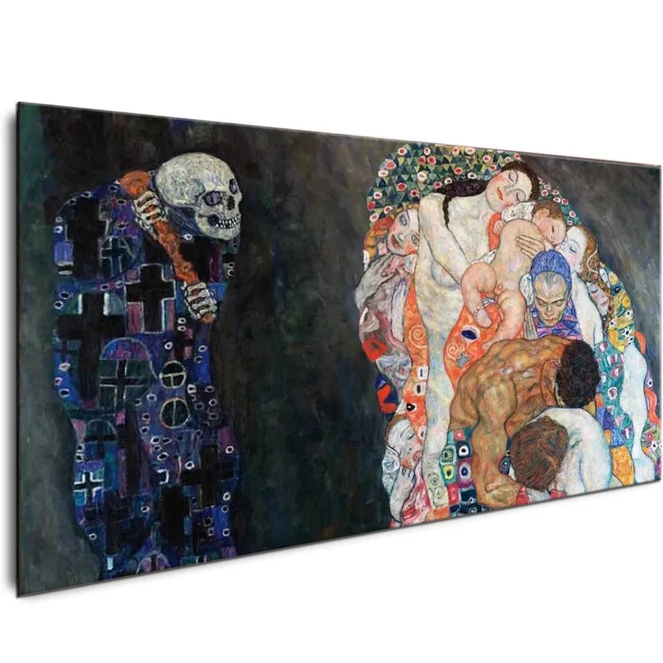 Diy Diamond Painting Cross Stitch Kits Death and Life Klimts Eternal Cycle For Living Room Bedroom Wall Painting Decor