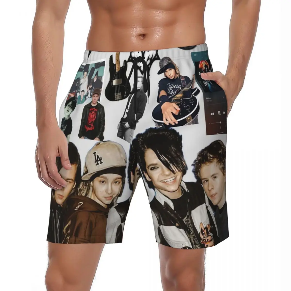

T-Tokio отель шорты для доски летняя рок-музыка постер Y2K ретро доска шорты мужские дышащие пляжные плавки для серфинга на заказ