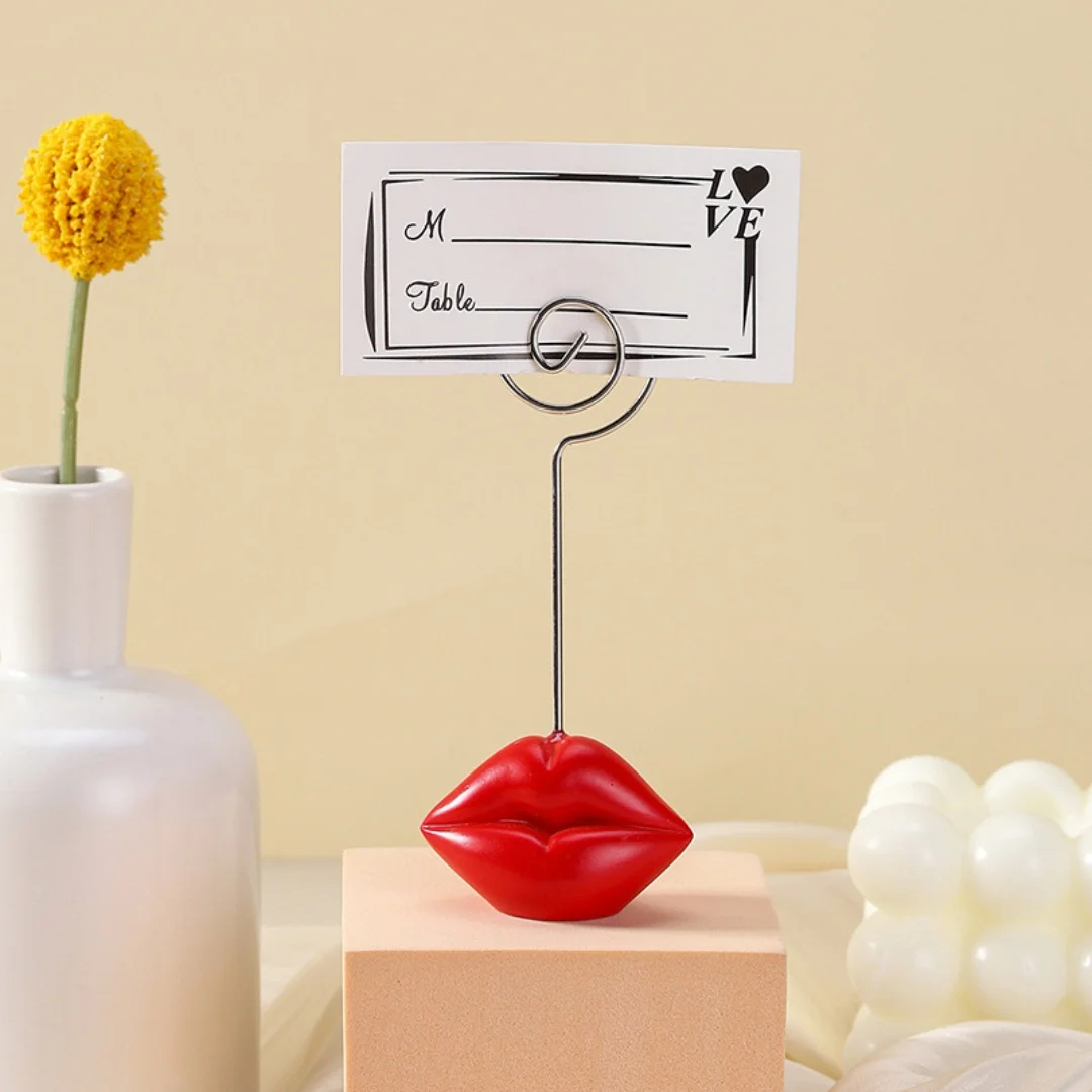 Free Shipping 100pcs/lot wedding party decoration Sexy lips Place Card holders Wedding Souvenir