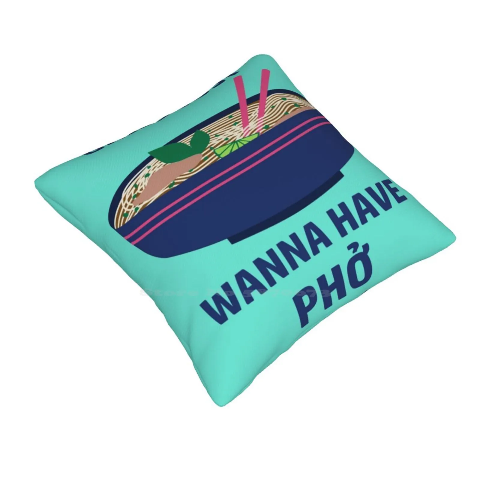 Girls Just Wanna Have Pho Fashion Sofa Throw Pillow Cover Pillowcase Pho Food Funny Geeky Girlie Puns Punny 80S Vietnamese