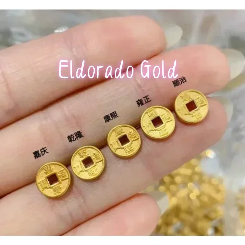 

Eldorado Gold 24K Pure Gold Coins 999 Yellow Gold Emperor Coin Bracelet Red Strap 999 coins 8mm