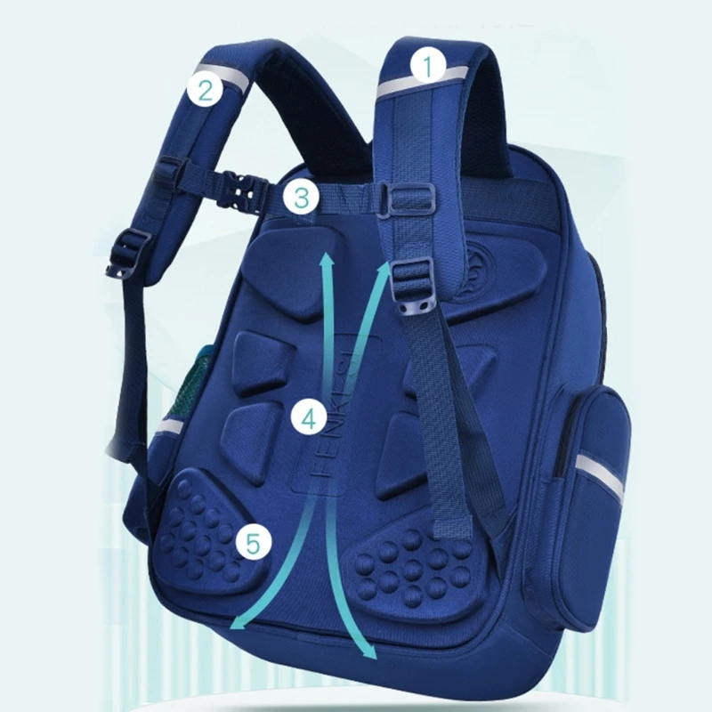 Leichter Capybara-Rucksack, atmungsaktiv und geräumig, Schultasche, modische Büchertaschen für Kinder mit ergonomischem Riemen