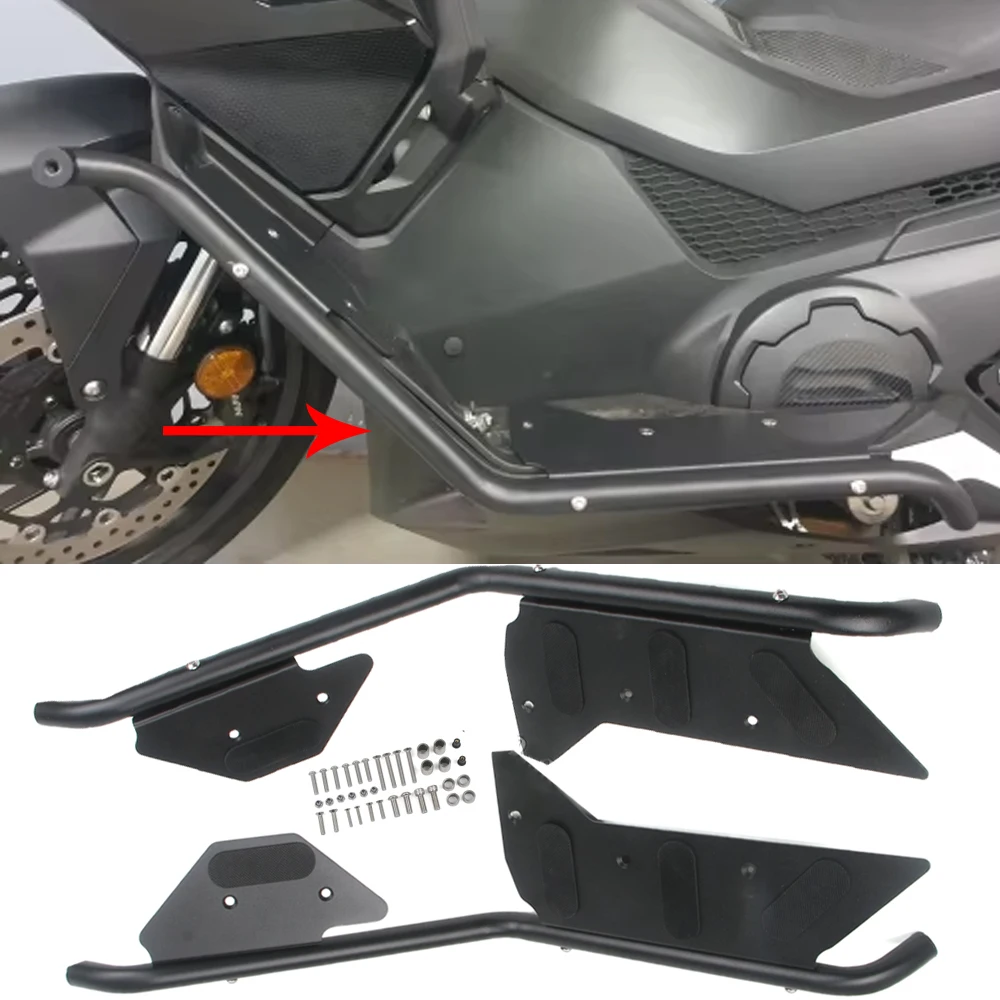 For Forza 750 Crash Bar Bumper Engine Guard Protector Cover Footrest Foot Pads Pedal Plate for Honda NSS750 2025 2024 2023 22 21
