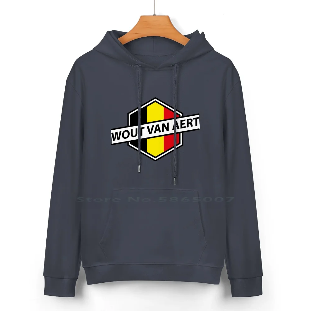 Wout Van Aert Pure Cotton Hoodie Sweater 24 Colors Wout Van Aert Mathieu Van Der Poel Bicycle Bicycling Cyclist Le Ronde Jumbo