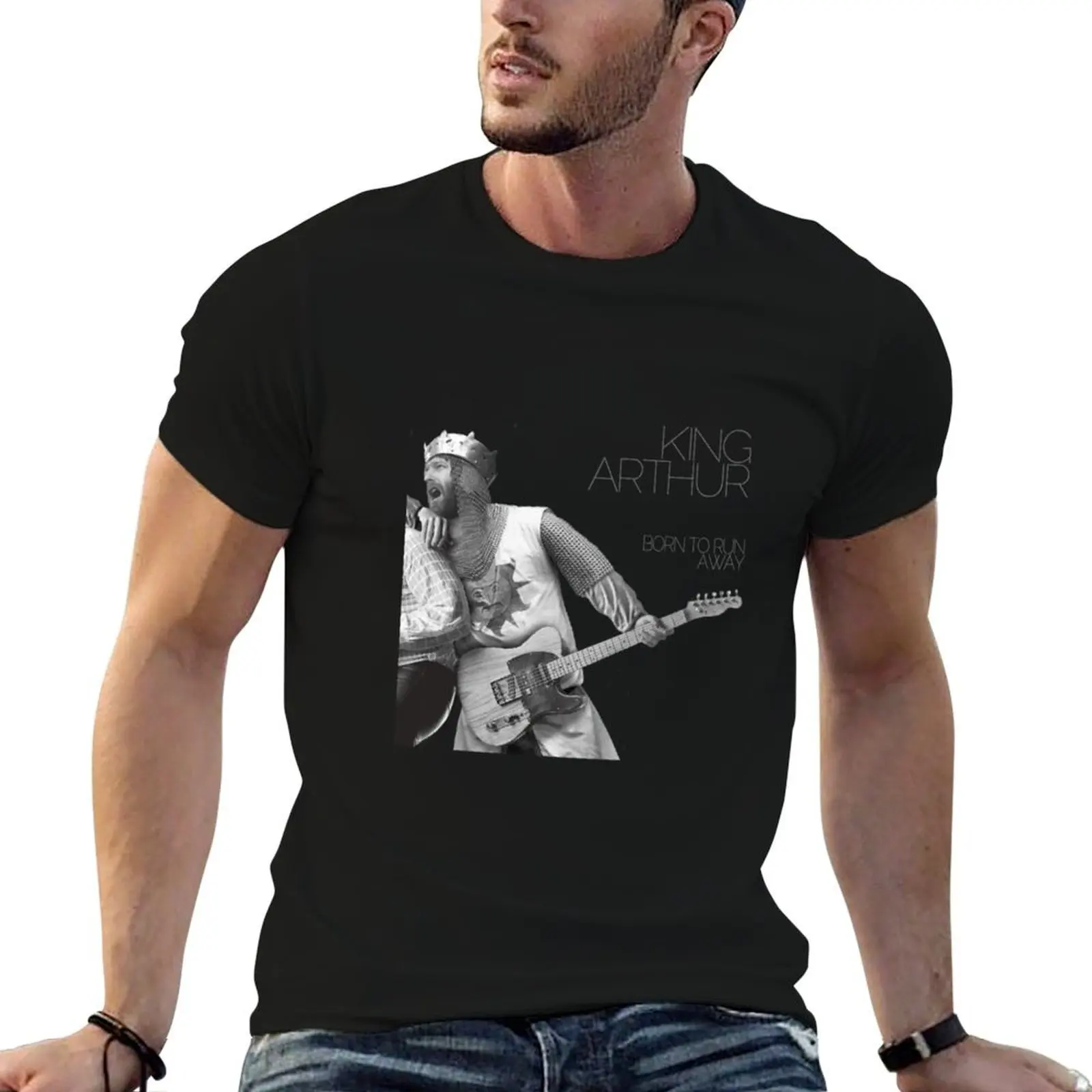 

man for shirt man Run for Born 100 Arthur men T-Shirt vintage cotton percent casual t t shirts Away to Kingg